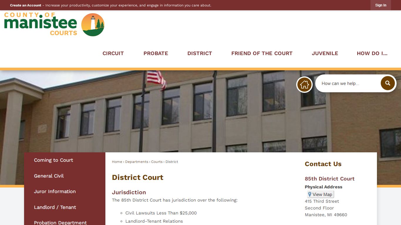 District Court | Manistee County, MI